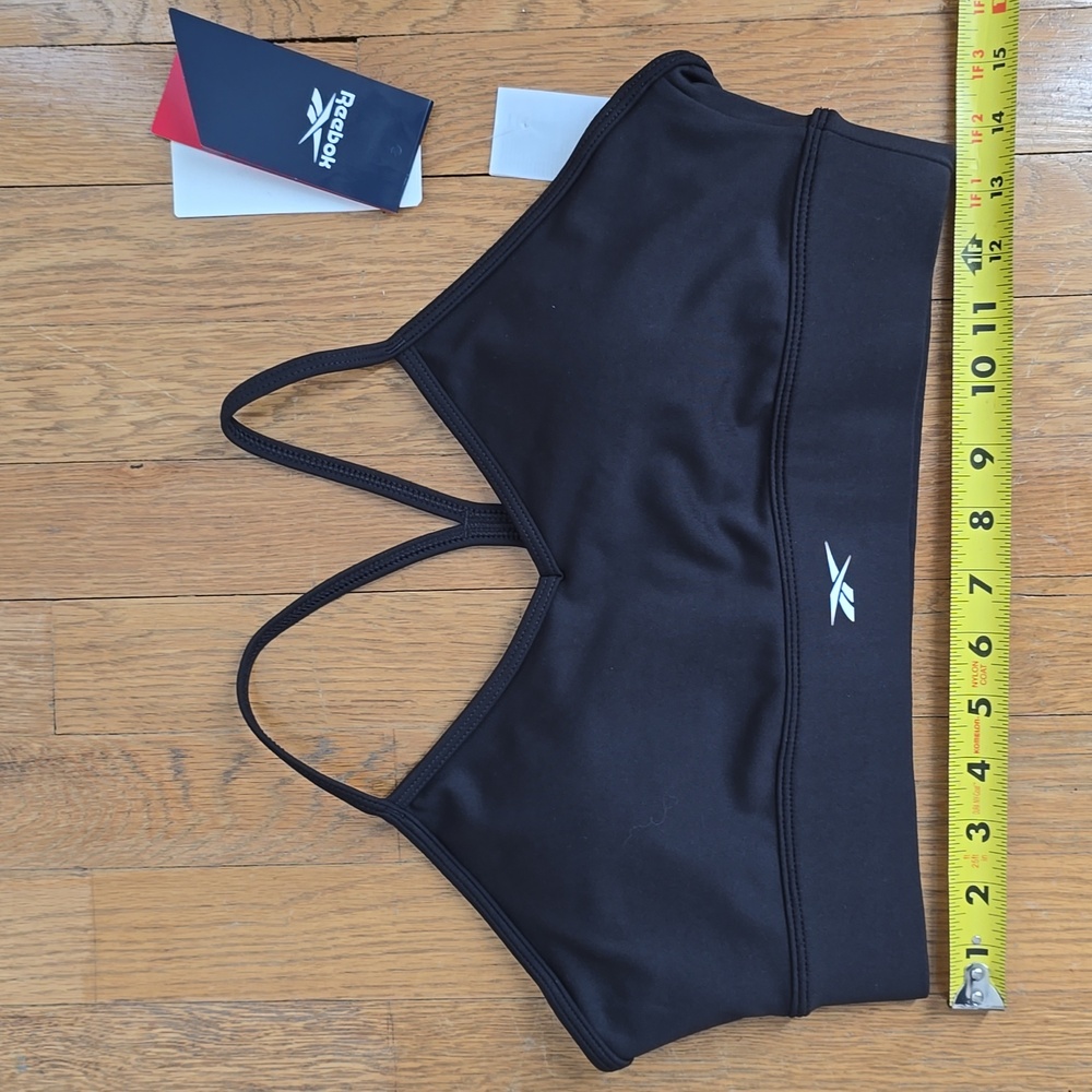 REEBOK SIGNATURE BRAND WOMEN'S BLACK SPORTS BRA SIZE LARGE